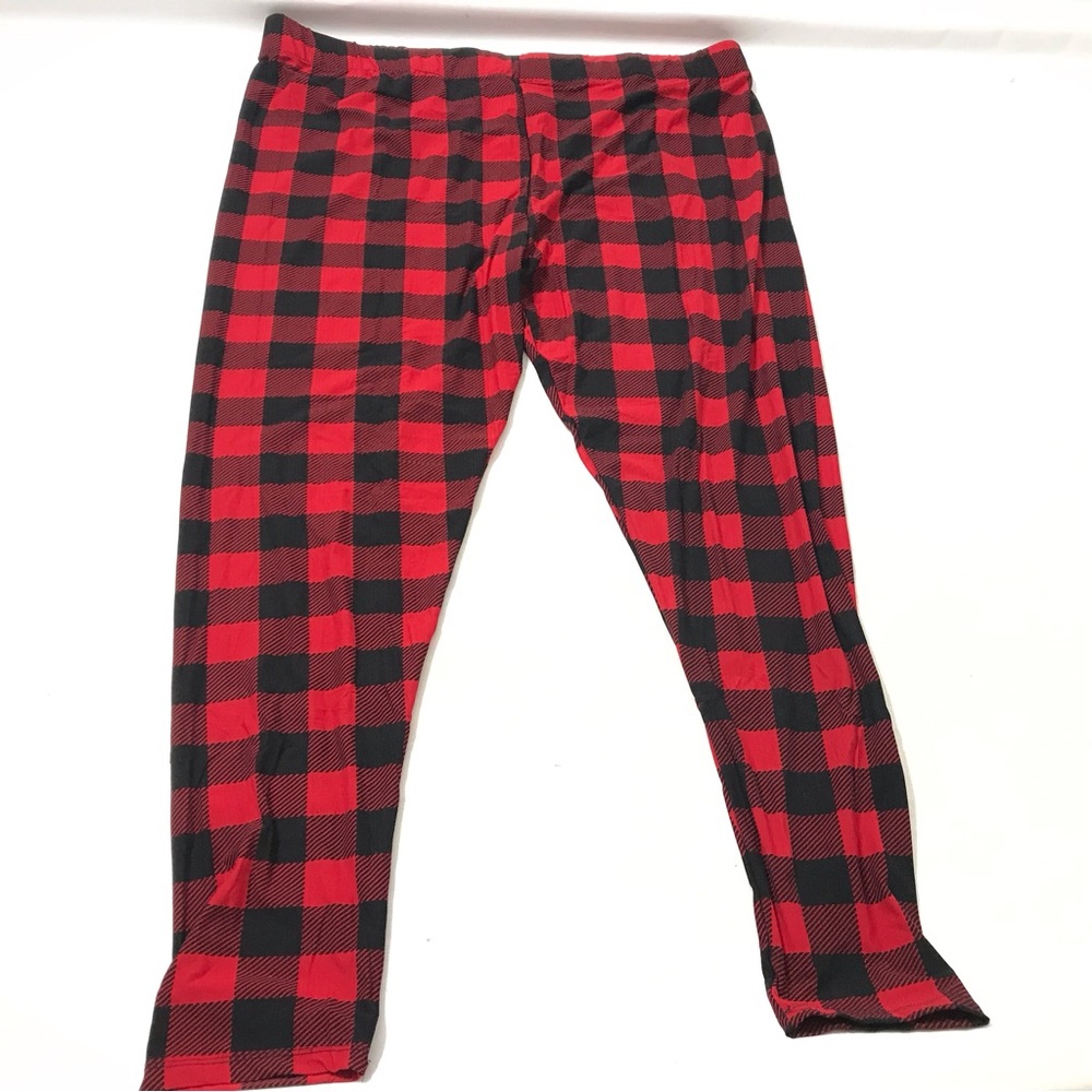 New Gold Medal Women’s Size 3X Pajama Pants Red Black Plaid Sleepwear Bottoms PJ